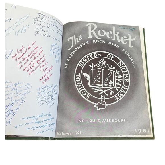 Yearbook 1961 St. Alphonsus Rock High School St Louis Missouri MO Rocket Signed - Picture 4 of 11